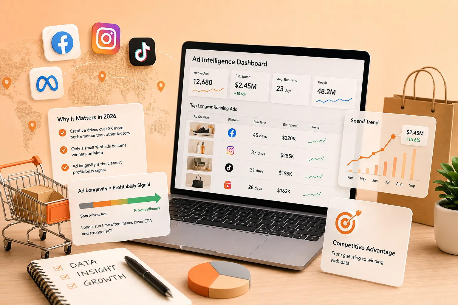 Ecommerce ad intelligence dashboard