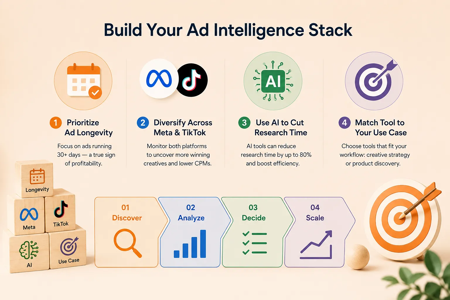 Ad intelligence stack strategy for Meta and TikTok marketing