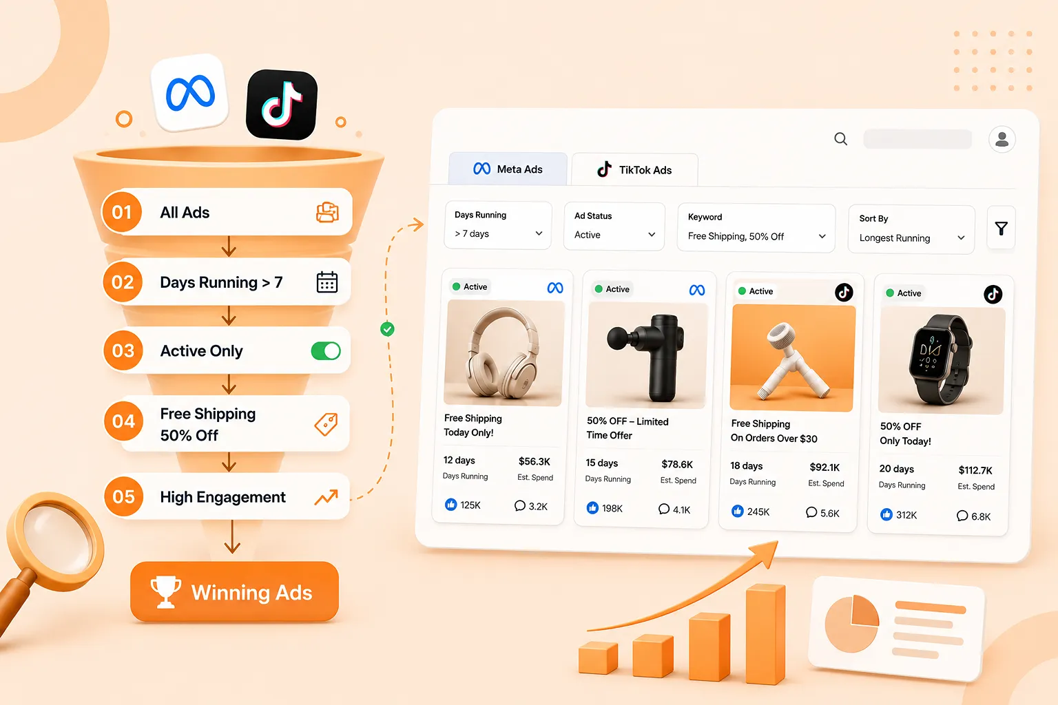 Winning ad filtering workflow