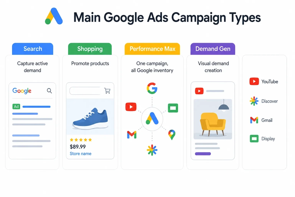 Google Ads Campaign Types