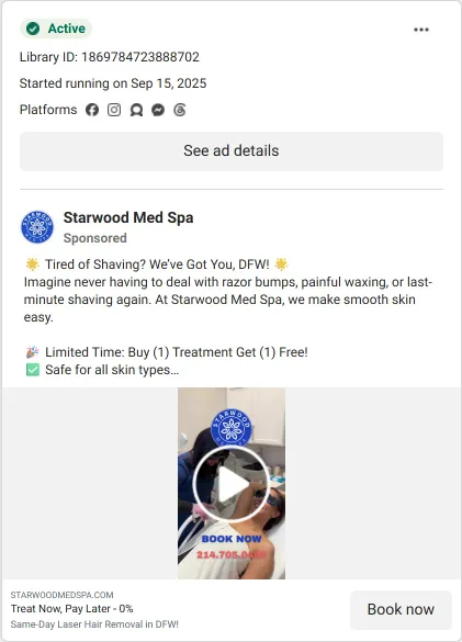 starwood med spa local bogo