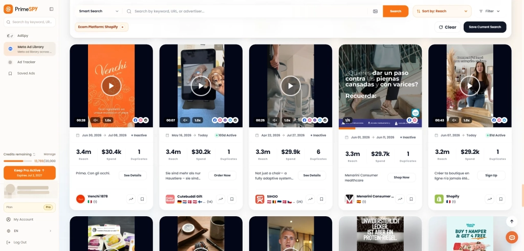 primespy meta ad library