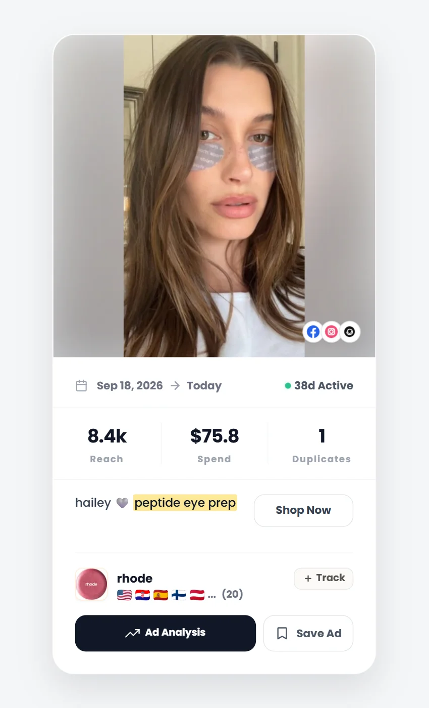 rhode peptide ad example